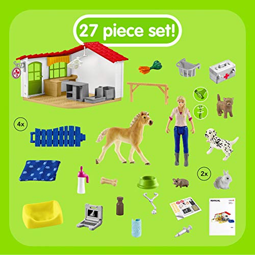schleich 42502 Tierarzt-Praxis mit Haustieren, für Kinder ab 3+ Jahren, FARM WORLD - Spielset – Bild 4