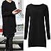 Celmia Women Casual Long Sleeve Casual Solid Tops Asymmetrical Hem Split Tunics Sweatshirts Black 2XL