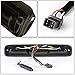 Auto Dynasty Dual Row LED Tinted 3rd Third Tail High Mount Stop Brake Light Cargo Lamp Compatible with Silverado Sierra GMT800 99-07