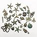 55 PCS Marine Life Charms Collection - Starfish Seashells Conch Sea Horse Octopus Mermaid Dolphin Charms Pendants (Bronze HM69)