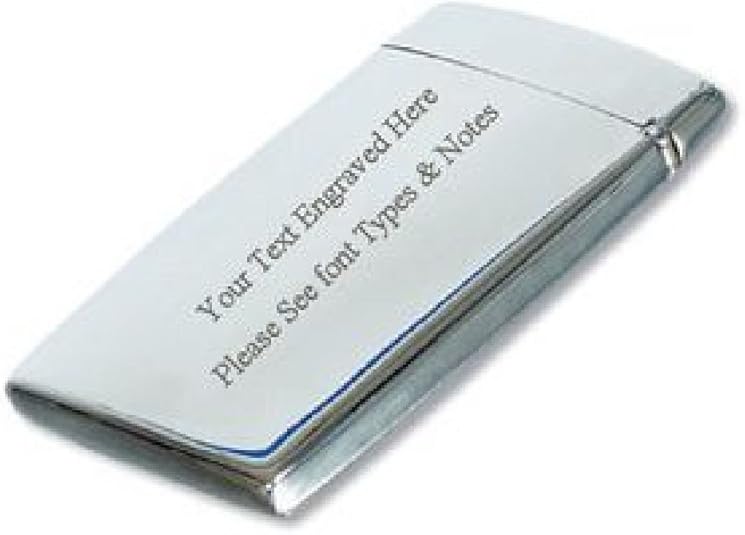 Personalised Stainless Steel Business Card Holder Flip Top Free