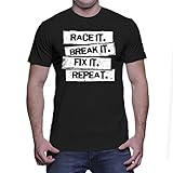 HAASE UNLIMITED Mens Race It Break It Fix It Repeat T-shirt