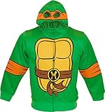 Teenage Mutant Ninja Turtles MIKE Reptilian Print Costume Hoodie (Boys S-6/7)