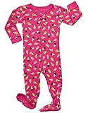 Leveret Baby Girls 2015 Footed Sleeper Pajama 100% Cotton (3 Years, Ice cream)