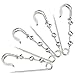 Rhinestone Safety Pins Brooches – Pistha 10 PCS Silver Plated Rhinestone Safety Pins Brooches 2 Inches Catch Scarf or Lapel