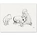 Fixing Eeyore's Tail - Winnie the Pooh - 11x14 Unframed Art Print - Great Nursery Decor