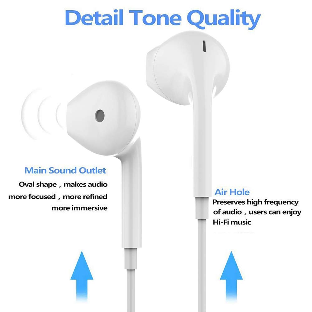 Earbuds Headphones Compatible for iPhone 8 Headphones, Plug and Play Earphones with Built in Remote Control, Applicalbe with iPhone Xs/XS Max/XR/X/8/8 Plus/7/7