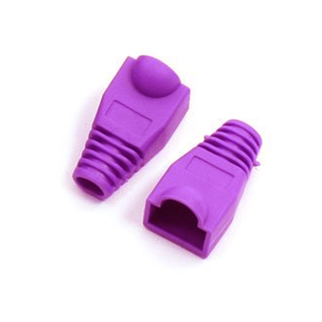 YIOVVOM Soft Plastic Ethernet RJ45 Cable Connector Boots Cover Strain Relief Boots CAT5 CAT5E CAT6 CAT6E 100PCS (Purple) - Image 3
