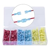 Ginsco 160pcs Nylon Fully Insulated Male / Female Spade Wire Crimp Quick Disconnects Wire Terminals Connector Set