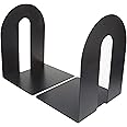 Officemate Heavy Duty 10" Bookends, Non-Skid Base, Black, Pair (93142)