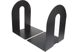Officemate Heavy Duty 10-Feet Bookends, Non-Skid Base, Black, Pair (93142)