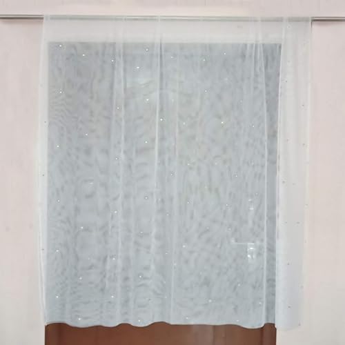 Amazon Com Sparkle Double Layer Sheer Tulle Window Curtain 60