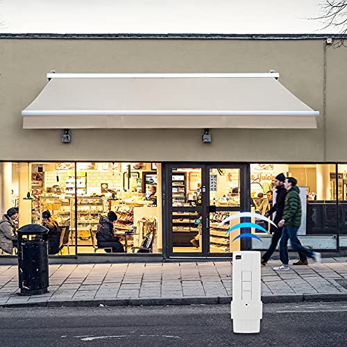 Diensweek Patio Awning Retractable 12'x10', Fully Assembled Motoried