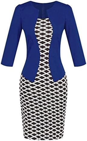 Conina Dress for Women Colorblock Plaid Wear to Work Business Party Bodycon Dress