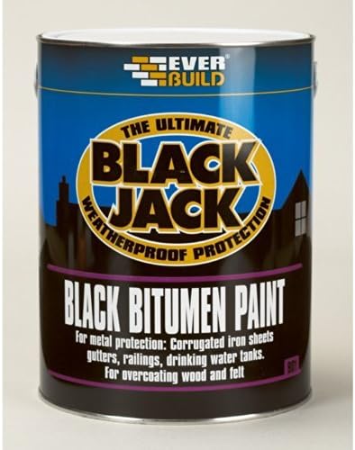 Everbuild Black Bitumen Paint 9015L -5Ltr 90105 Bitumen Roof Coating
