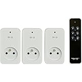 Set 3 prises avec t&eacute;l&eacute;commande 3 canaux Chacon