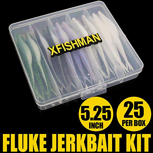 FlukeFishingLuresJerkShad Bait Soft Plastic Swimbait for Bass