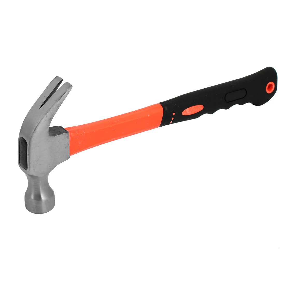 Sourcingmap 12oz Metal Curved Claw Hammer Silver Tone w Plastic Handle