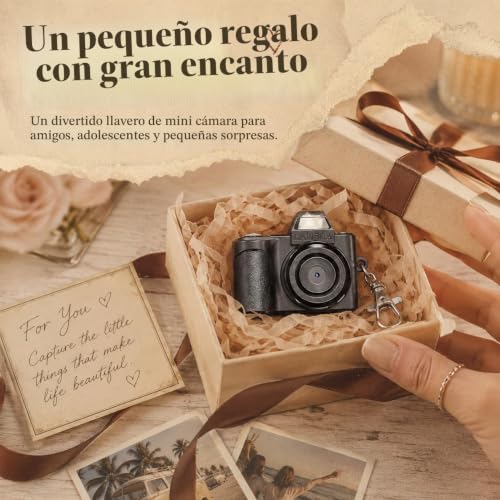 Maxmango Mini Retro Digital Camera - 1080P FHD Portable Camcorder with 1.3" Screen, Mini Thumb Camera Pocket Keychain for Travel and Vlogging, Gift Idea (Black)
