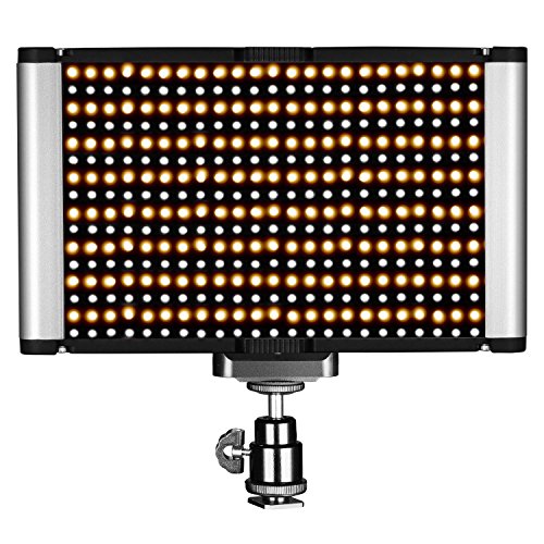 Neewer LED Video Light - Dimmable Bi-Color LED Panel with Standard Cold Shoe for DSLR Cameras,280 LED Beads,3200-5600K,CRI 95+ (Battery NOT Included)
