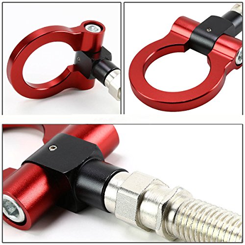 OSIAS NEW BILLET ALUMINUM FRONT/REAR JDM JAPANESE CAR/AUTO TRAILER TOW HOOK KIT ORANGE