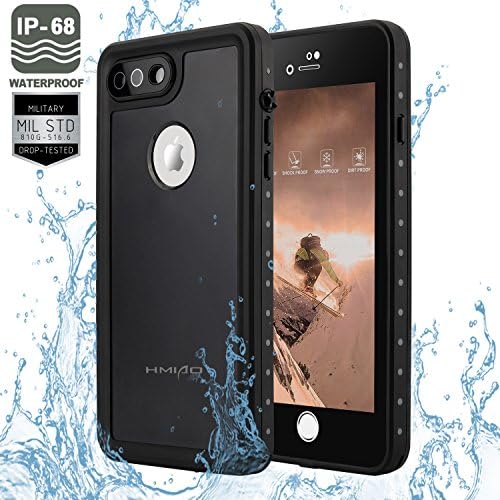 HMIAO iPhone 7 Plus 8 Plus Waterproof Case Fully-Sealed Dry Cover IP68 Certified Underwater/Shockproof/Dirtproof/Snowproof Drop Ressistant Case for iPhone 7 Plus/8 Plus-5.5 inch