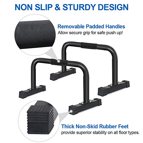 IDEER LIFE Push Up Stand XL Parallette Bars, Upper Body Push Up Bar