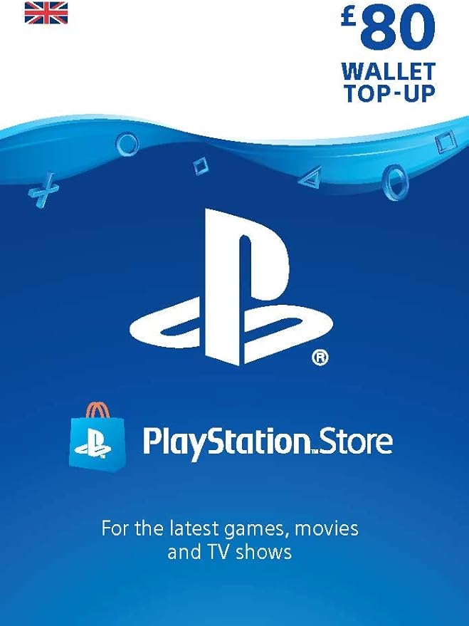 PlayStation PSN Card 80 GBP Wallet Top Up PS4 Download Code UK