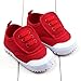 Binmer(TM) Infant Baby Boy Girl Soft Sole Crib Shoes Sneaker Prewalker Crib Shoes (Age:6~12 Month, Red)
