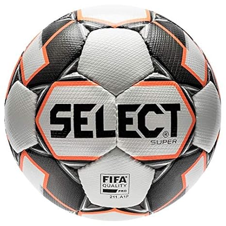 Select Super Balón de fútbol para Adulto, Unisex, Blanco/Gris, 5 ...