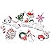 Housweety 50 Mixed Silver Plated Enamel Christmas Charms Pendants