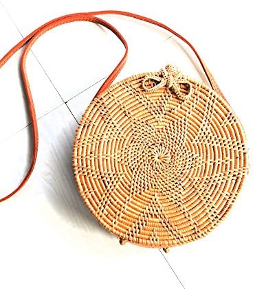 bali bag daisies pattern round straw woven bag bohemian blogger fave women small bag
