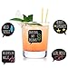 Funny Glass Drink Markers - 18 Static Clings Reusable Stickers - For Wine Tasting Party, Gift and Favors
