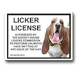 Basset Hound Licker License Fridge Magnet No 1 Funny
