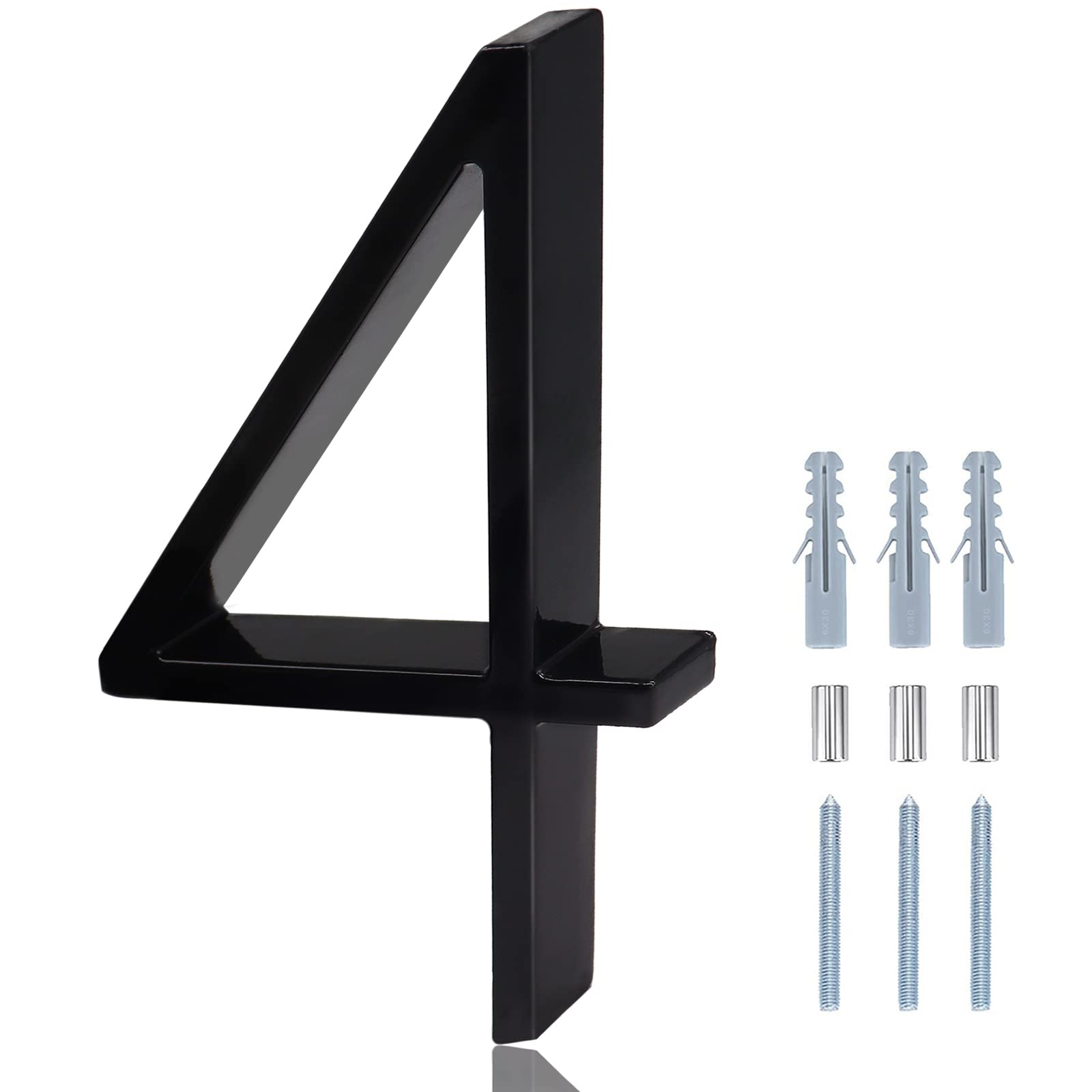 6 in Mailbox Numbers for Outside, Metal Modern