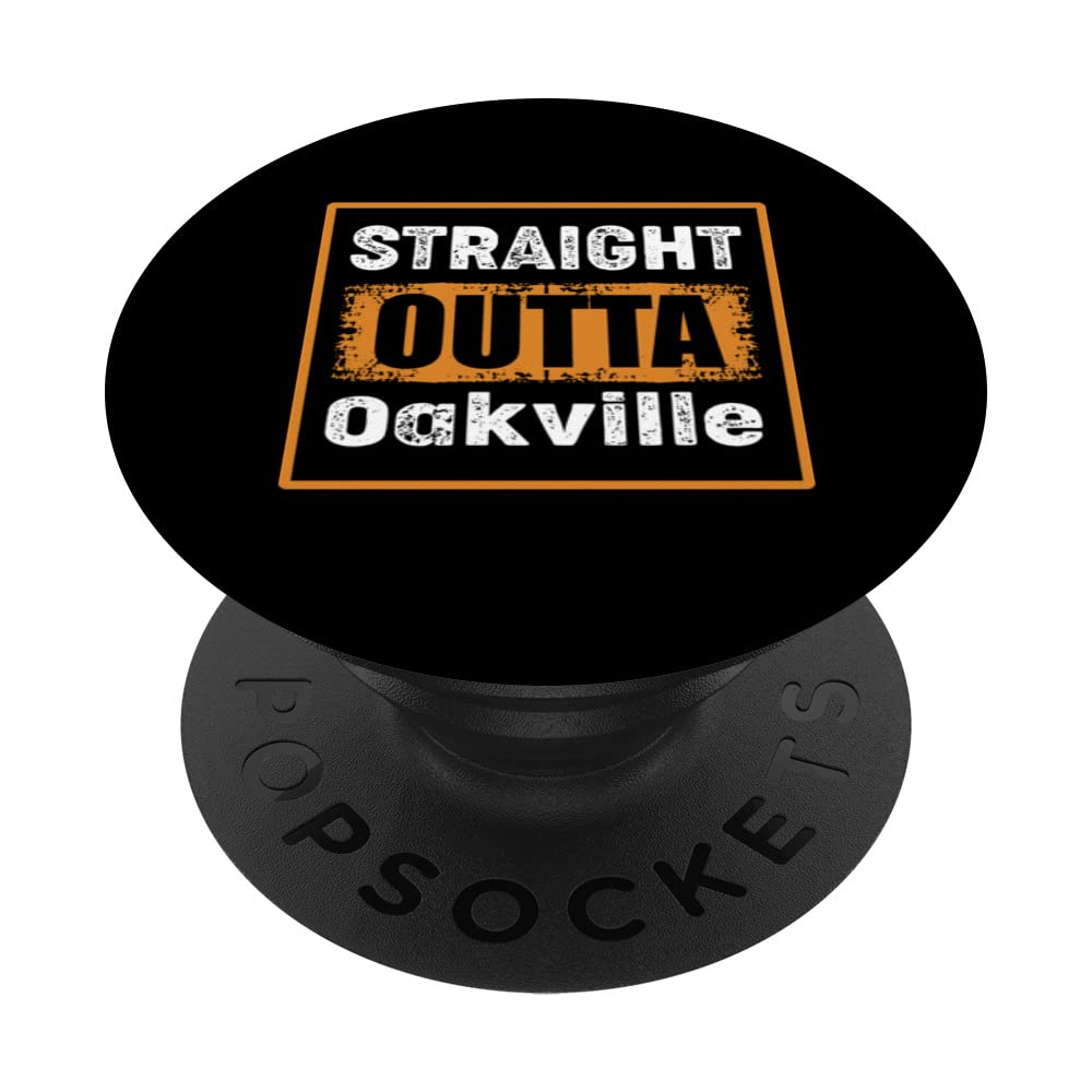 Straight Outta Oakville Missouri USA Retro Distressed Humor PopSockets Swappable PopGrip