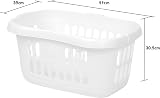 JMS we create smile 60 Litre Laundry Basket Set of 2 Ice White view 2