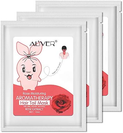 Hair Tail Mask 3 Pack,Hydrating Hair Mask Deep Conditioning Mask, Intense Hydration for Those with Dry, Damaged, Chemically Treated or Lifeless Hair (Rose)