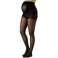 CALZITALY Maternity Pantyhose Sheer Black Tights with Polka Dots - Italian Hosiery Pregnancy Tights for Women 20 Den -Women Tights with Reinforced Toe & Leg Support - S,M,L,XL Made in Italy (M)