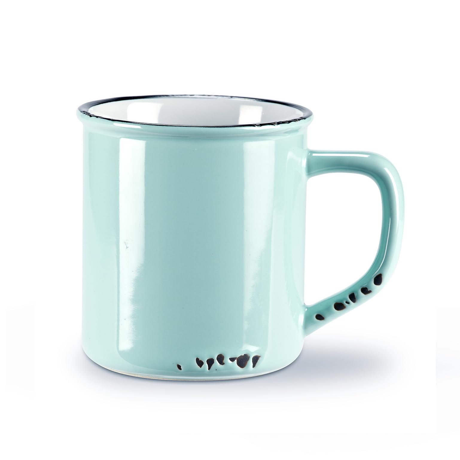 Abbott Collection Enamel Look Stoneware Mug, Green — image 1