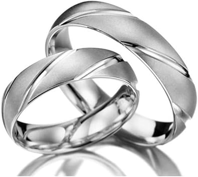 5mm Hers 5mm His Solid 10k White Or Yellow Gold Matching Wedding Rings Set Hh7134 Amazon Com