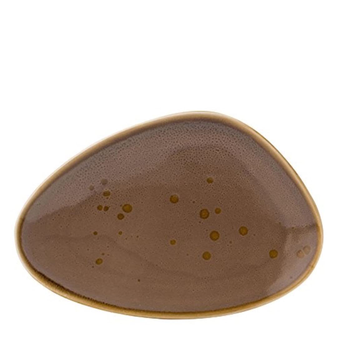 Utopia Earth - Mocha, CT2028-000000-B01006, Earth Mocha Oblong Plate 10" (25cm) (Box of 6)