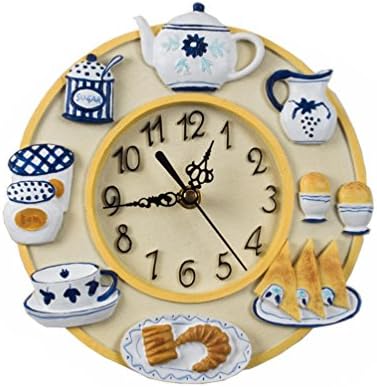 European Kitchen Lunch Restaurant Clock Small Kitchen Resin Wall Clock Mute Wall Clock