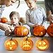 Brizled Pumpkin Carving Kits, 5 Tools Kit, 10 Halloween Style Carving Templates & 2 LED Candles for Halloween Pumpkin Lights, Easily DIY Halloween Pumpkin Jack-O-Lantern Decoration for Family Activity
