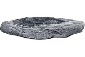 Floppy Dawg Round Bolster Dog Bed Replacement Cover. Fits Best Friends, MixJoy, Focuspet, and PuppBudd, Raised Rim, Pillow Side Models. Machine Washable, Fitted Slip-On. Medium up to 30W.