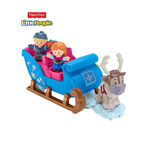 Little-People-GGV30-Fisher-Price-Disney-Frozen-Kristoffs-Sleigh-Figure-and-Vehicle-Set-Multi-Colour Little People GGV30 Fisher-Price Disney Frozen Kristoff's Sleigh, Figure and Vehicle Set, Multi-Colour