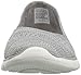 Skechers BOBS Women's Pureflex 2-Knit Knack Flat, Gray/White, 7.5 M US