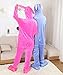 Duraplast Prferhouse Unisex Adult Pajamas Costume One Piece Flannel Halloween Cosplay Hooded Jumpsuit … (M, Blue)
