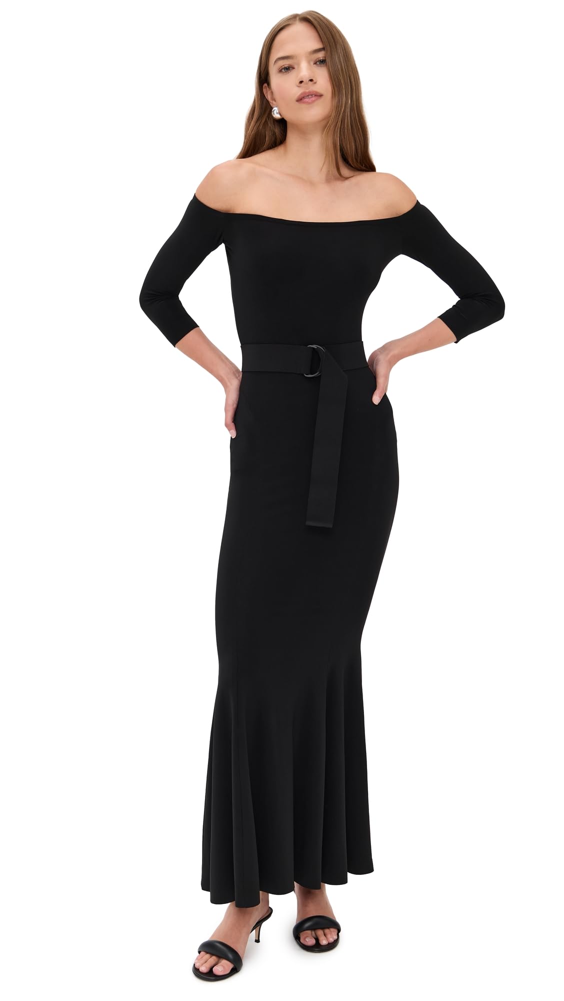 Photo 1 of Norma Kamali Women's Kamali Kulture Off Shoulder Fishtail Gown, Black, M