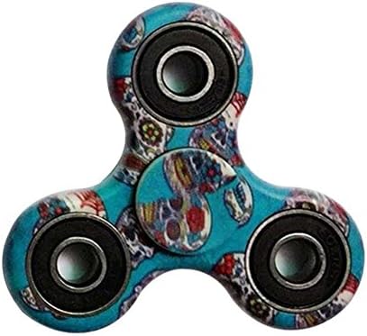 JZLiner Hand Spinner Tri Spinner Fidgets Toy Fidget Spinner For Kids&amp;Adult Anti Stress (Skull)